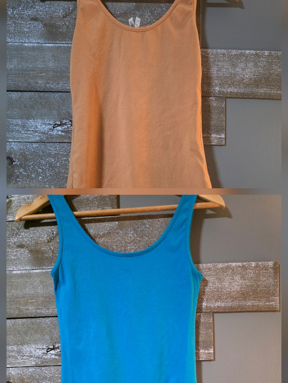 BKE Scoop Neck Tank Tops in Orange and Blue
